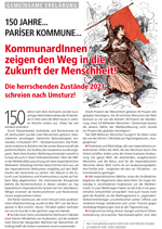 Deckblatt gemeinsame Erkl&auml;rung zu 150 Jahre Pariser Kommune