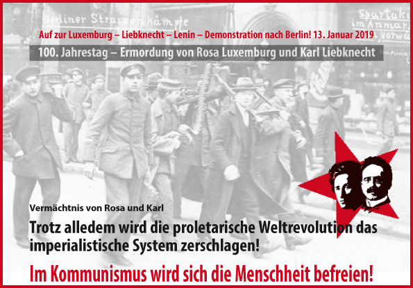 Deckblatt der Gemeinsamen Erkl&auml;rung zu Rosa Luxemburg und Karl Liebknecht 2019
